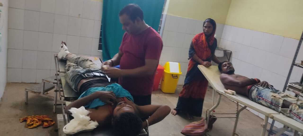 ऑटो के टक्कर से बाइकसवार घायल