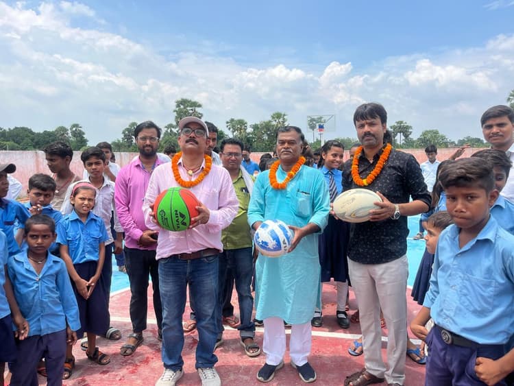 Samastipur News:नगरगामा पंचायत में खेल मैदान का हुआ उद्घाटन
