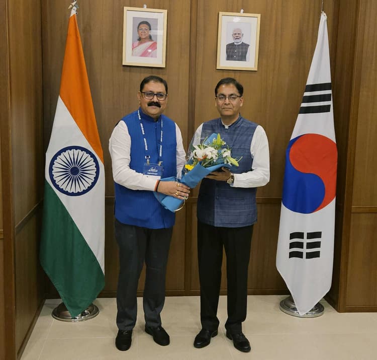 एमयू के कुलपति ने सियोल में भारत के राजदूत से की शिष्टाचार मुलाकात