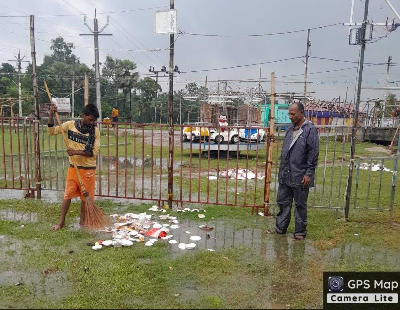 सावन की दूसरी सोमवारी को ले बाबा मटेश्वर धाम में चला सफाई अभियान