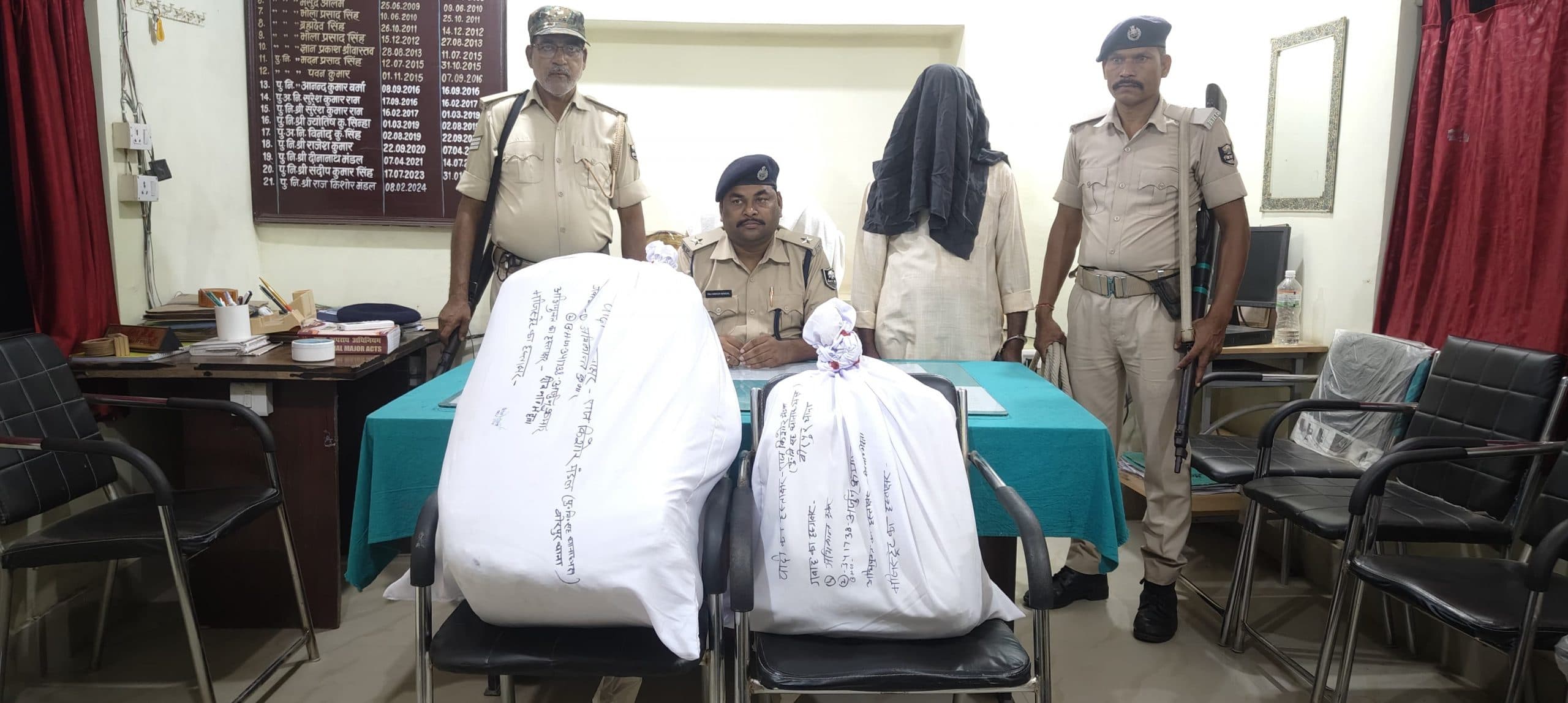 38 किलो गांजा के साथ तस्कर गिरफ्तार