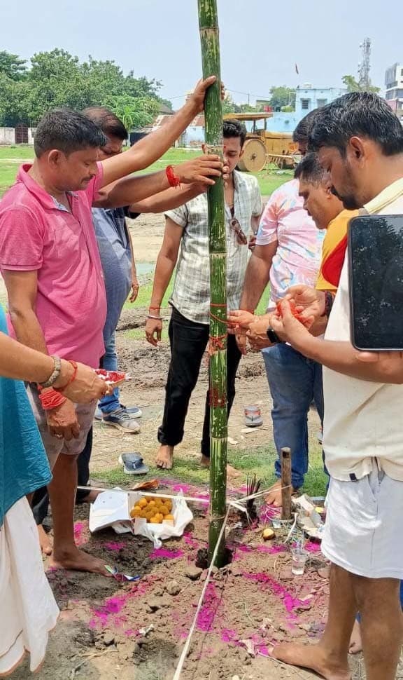 गणपति महोत्सव को ले किया गया भूमि पूजन