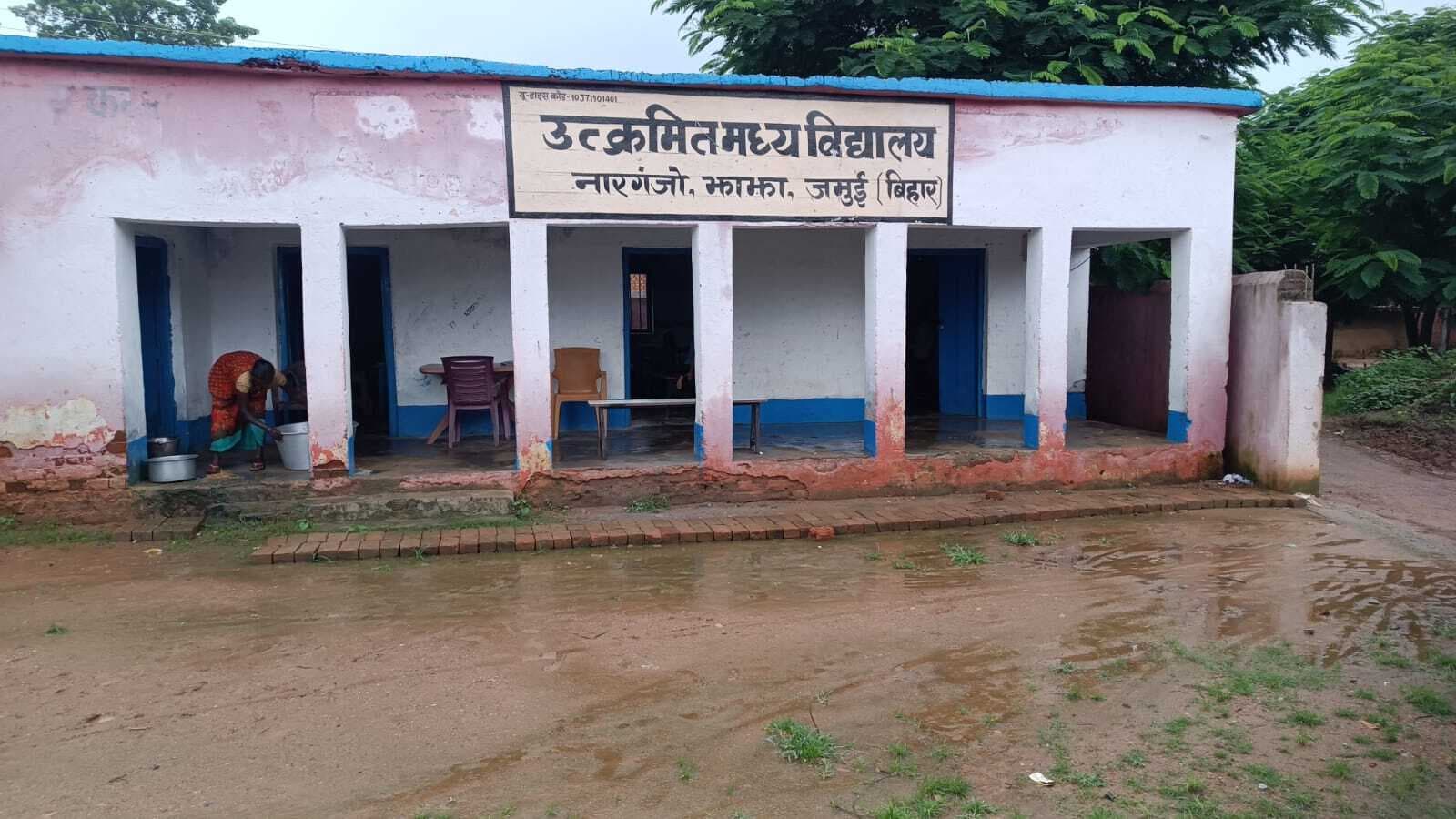 उत्क्रमित मध्य विद्यालय नरगंजों में जल्द बनेगा नया भवन कक्ष