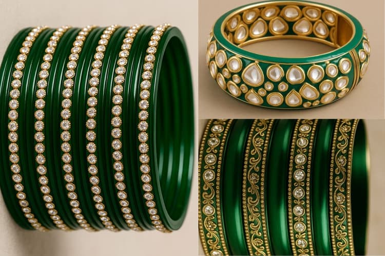 Bangle Design: हरियाली तीज पर हाथों में सजाएं हरी-हरी चूड़ियां, देखें ब्यूटीफुल बैंगल डिजाइन आइडियाज