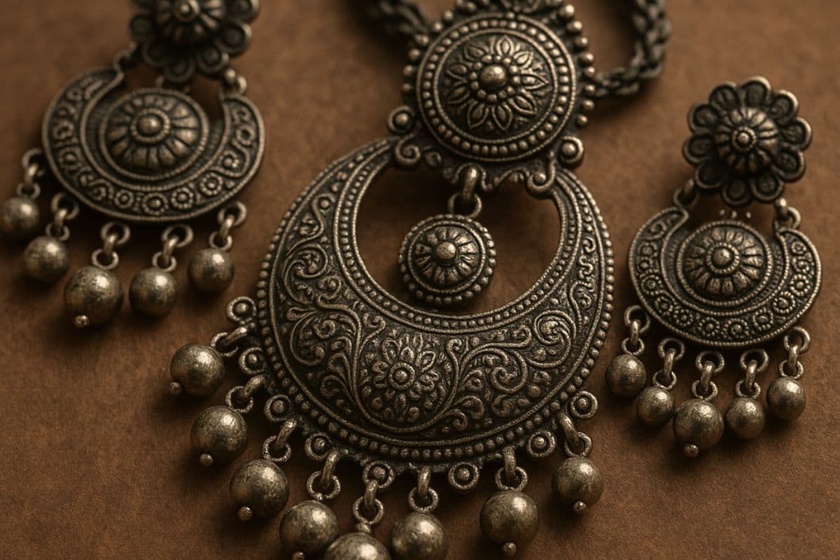 oxidised earrings