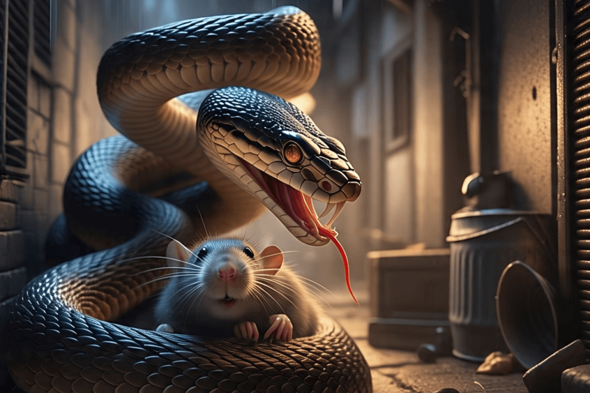 viral video rat and snake