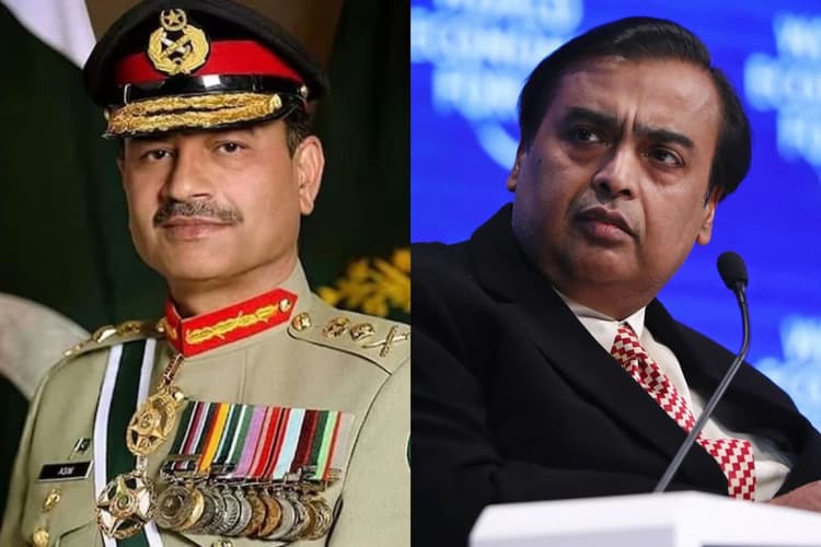 पाक सेना प्रमुख ने मुकेश अंबानी की फोटो के साथ भारत को धमकाया, सिंधु नदी के प्रोजेक्ट्स को उड़ाने की तैयारी