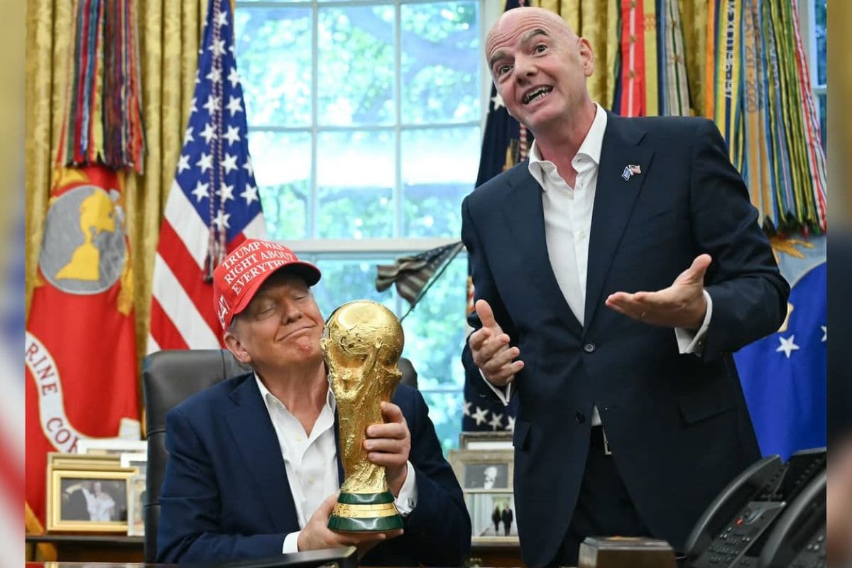 FIFA President Gianni Infantino with Donald Trump