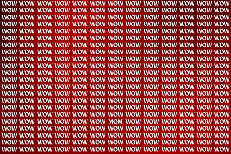 Optical Illusion: ‘WOW’ के बीच छिपा है ‘MOM’, क्या आप 10 सेकेंड में ढूंढ सकते हैं?