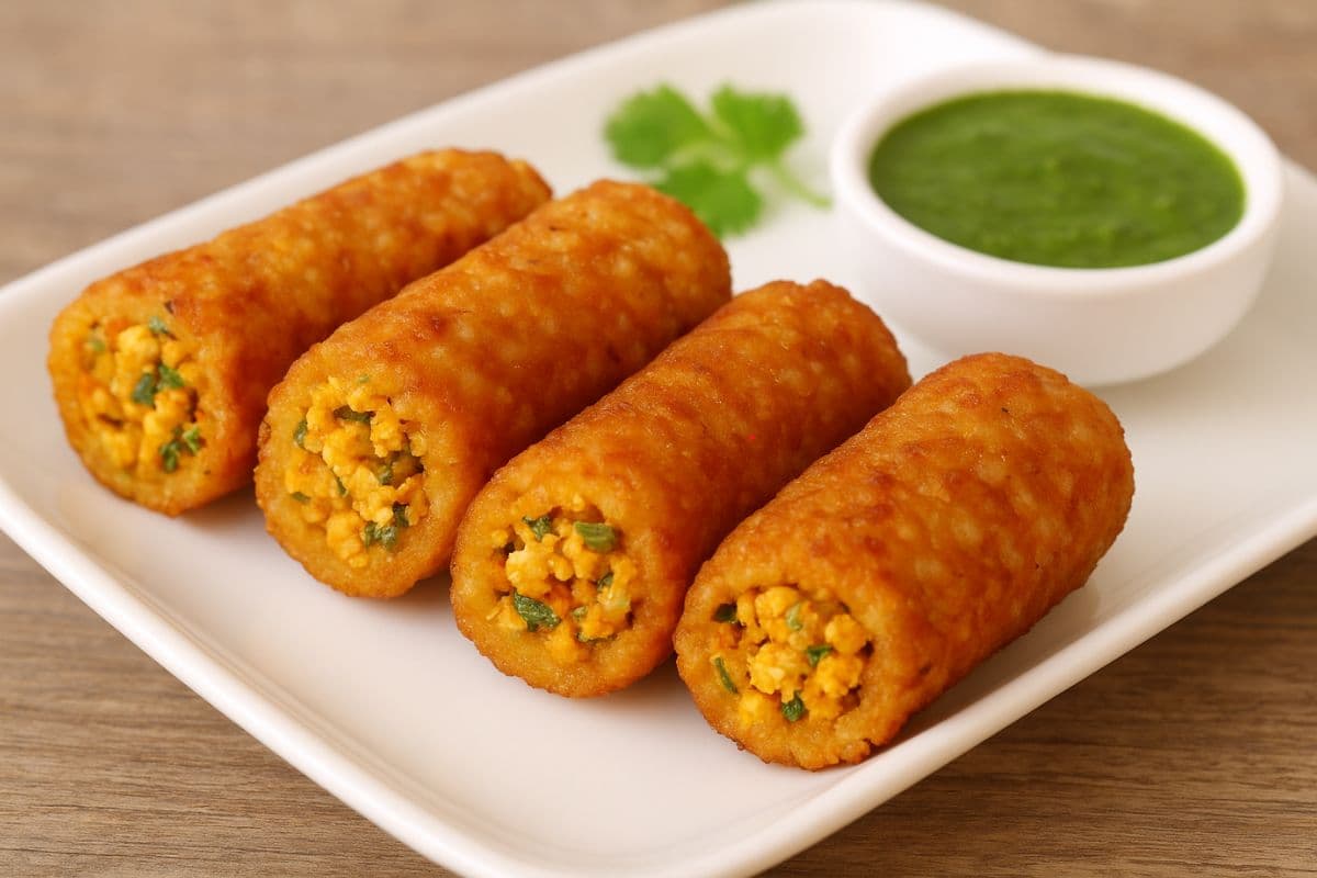 Sabudana Paneer Roll