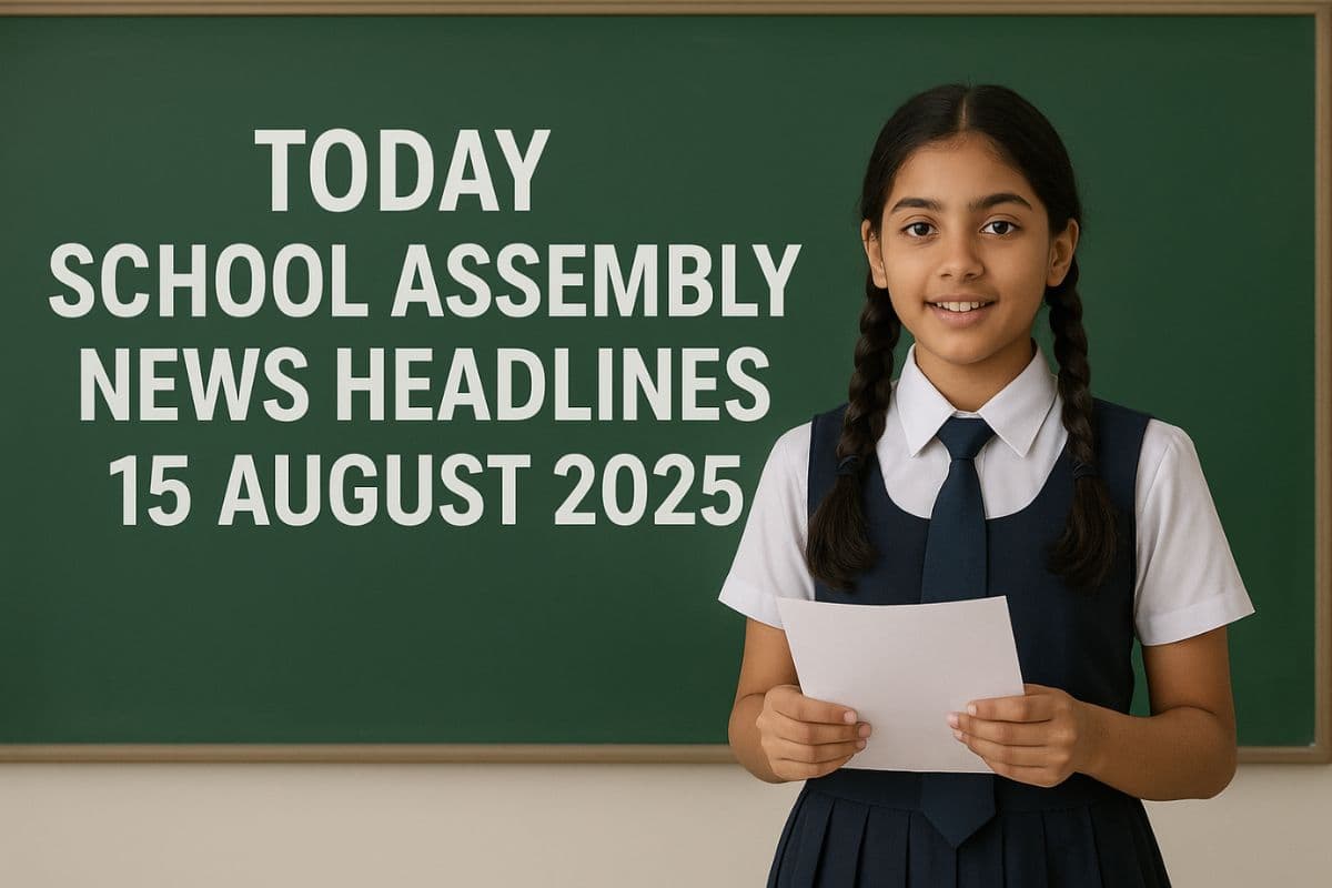 Today School Assembly News Headlines 15 August 2025: स्कूल असेंबली के लिए 15 अगस्त की समाचार सुर्खियां, स्वतंत्रता दिवस पर पढ़ें ये News