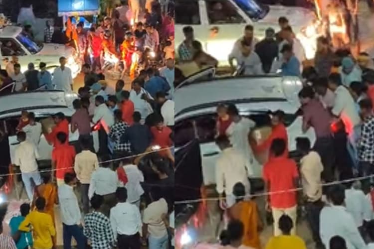 Viral Video: बिहार में कार का शीशा तोड़कर बीच रोड पर अंग्रेजी शराब की लूट, कोई बोतल तो कोई उठा ले गया कार्टन