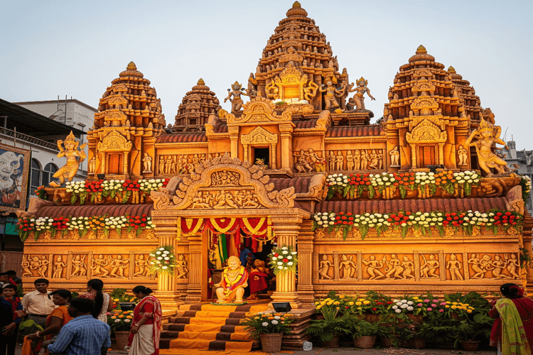 Viral Video: रांची में बन रहा विश्व के सबसे बड़ा मंदिर का प्रारूप, दुर्गा पूजा में बकरी बाजार में बन रहा है ये पंडाल