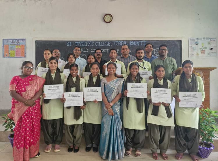संत जोसेफ कॉलेज में वर्ल्ड कॉमर्स डे मनाया गया