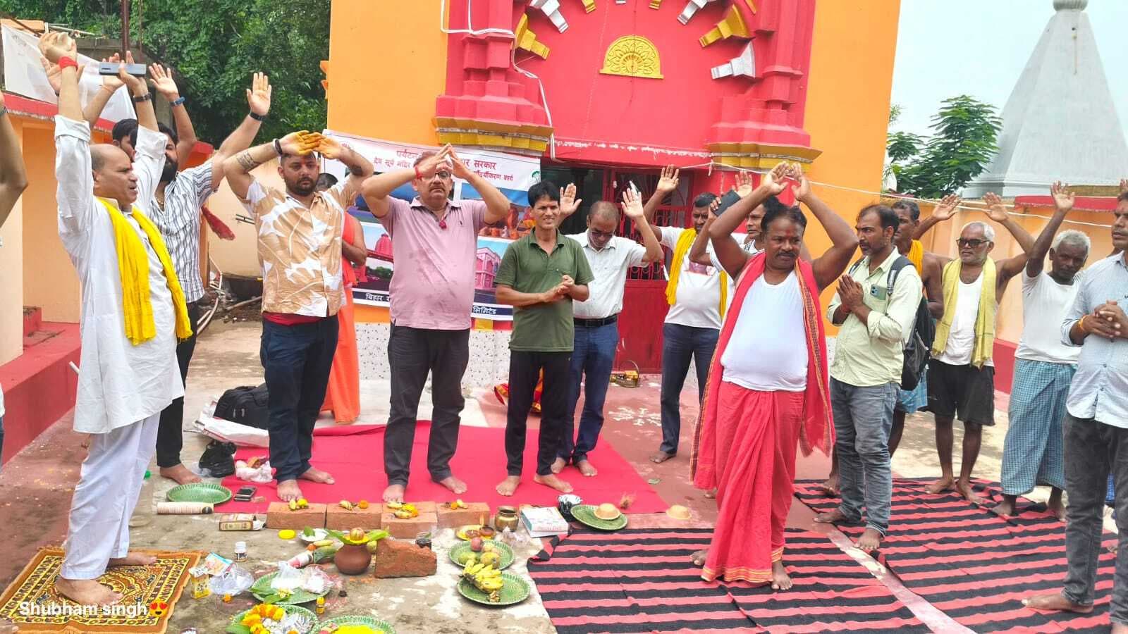 देव वरुणार्क सूर्य मंदिर के जीर्णोद्धार के लिए हुआ भूमि पूजन