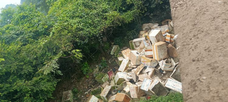 Chaibasa News : वैतरणी में फेंका जा रहा कचरा