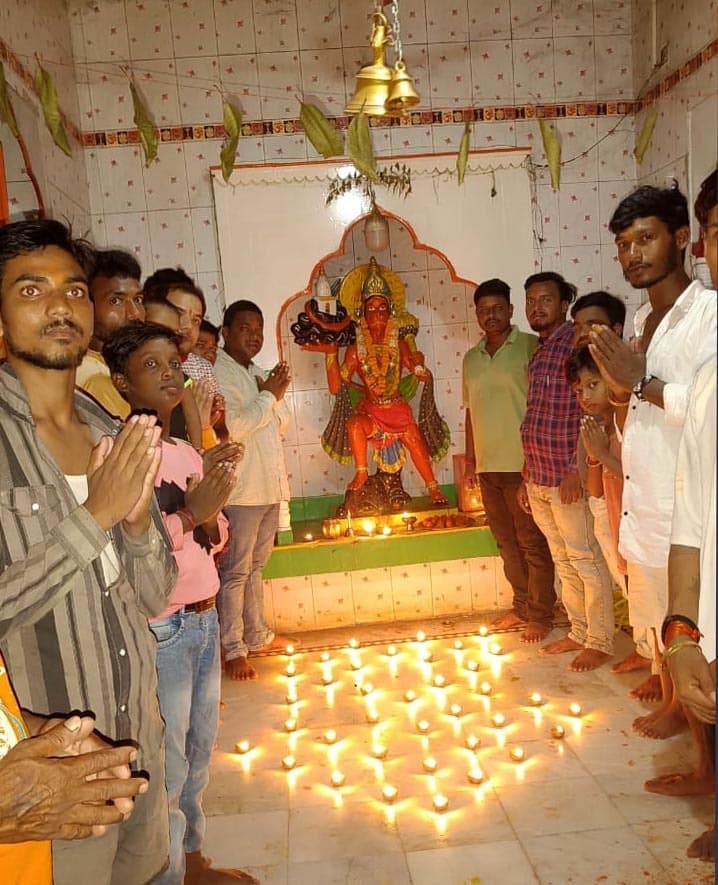 मां सीता मंदिर के भूमि पूजन पर जिले में मना दीपोत्सव