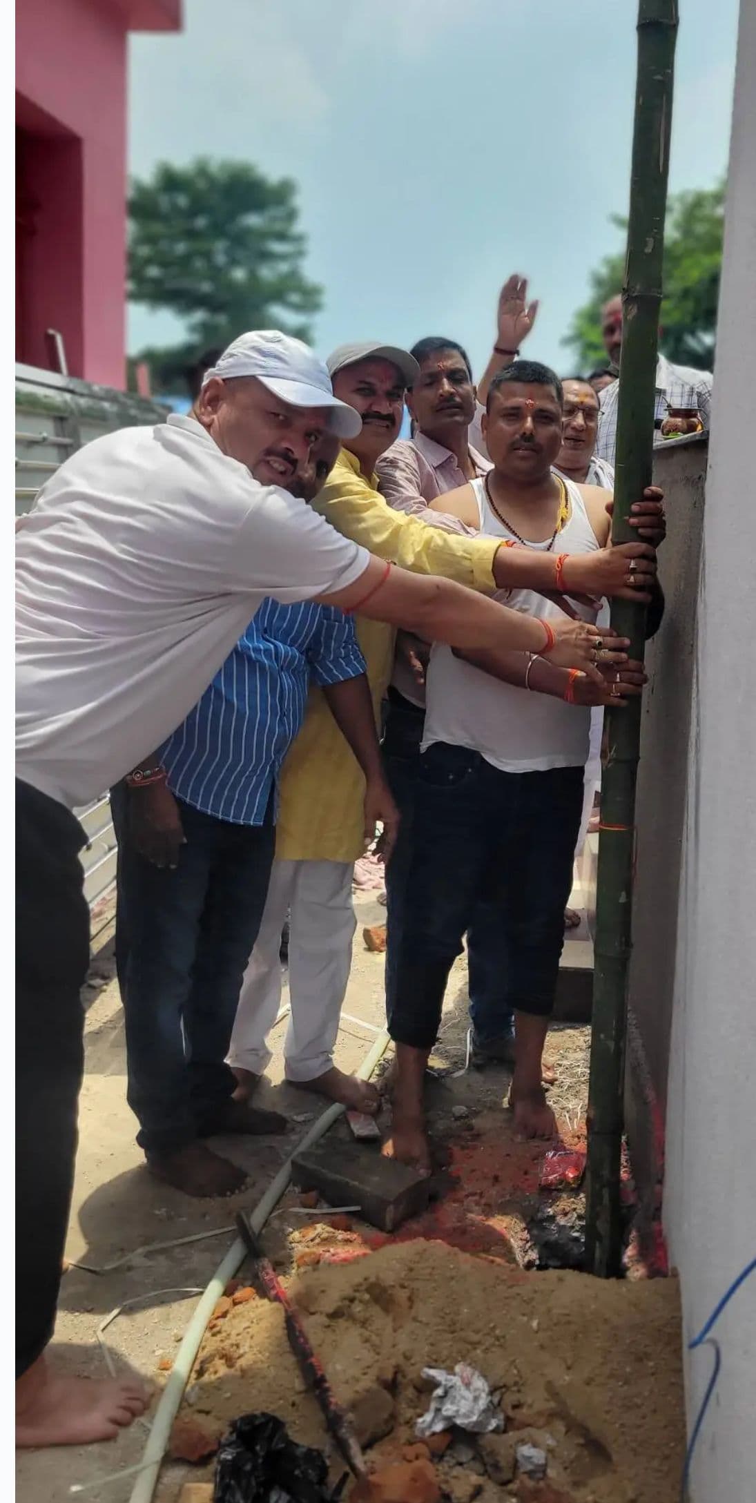 शारदीय नवरात्र को लेकर हुआ भूमि पूजन