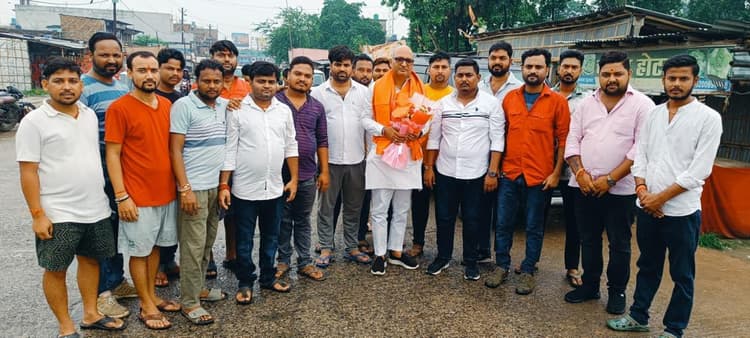 भाजपा युवा प्रदेश अध्यक्ष का गेड़ाबाड़ी में किया गया स्वागत