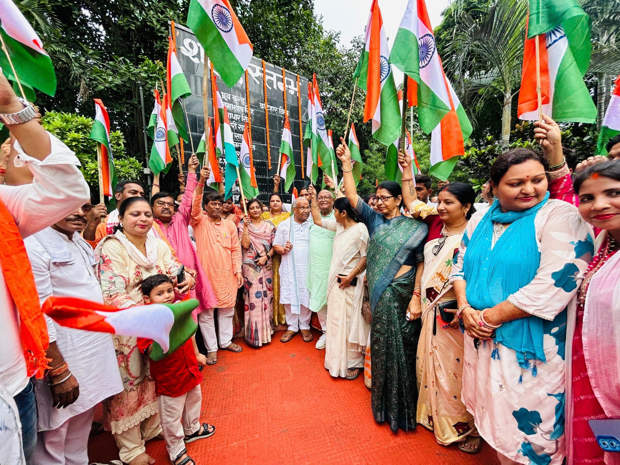 भाजयुमो ने निकाली तिरंगा यात्रा, दिखा गजब का उत्साह