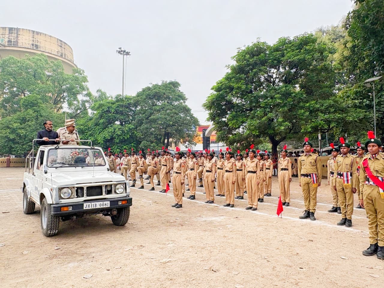 Giridih News :झंडा मैदान में स्वतंत्रता दिवस समारोह का फुल ड्रेस रिहर्सल