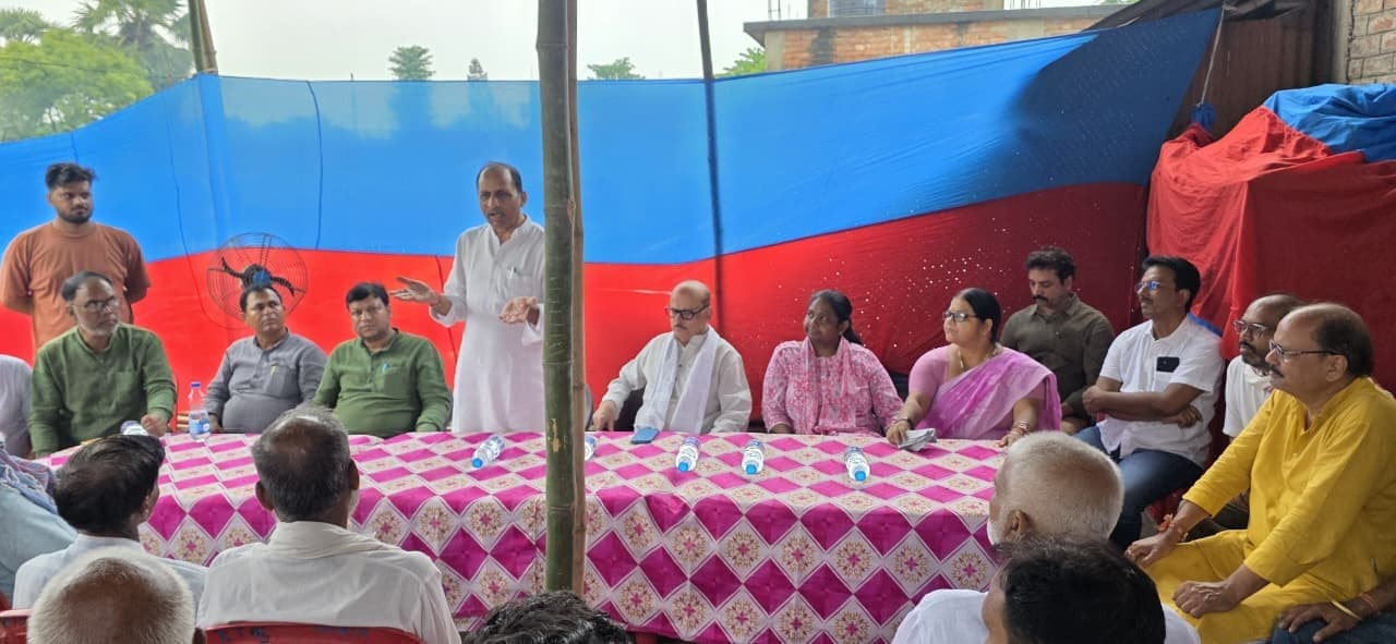 बिहार वोटर अधिकार यात्रा को लेकर की बैठक