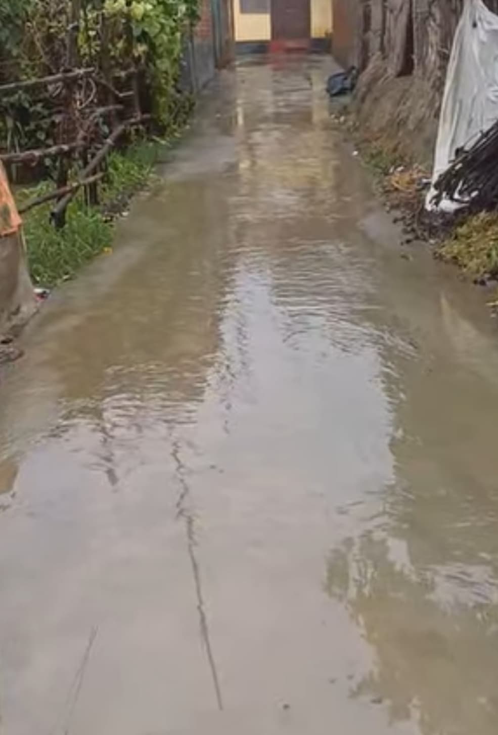 Madhubani : पथराही टोला में जल जमाव से लोग परेशान