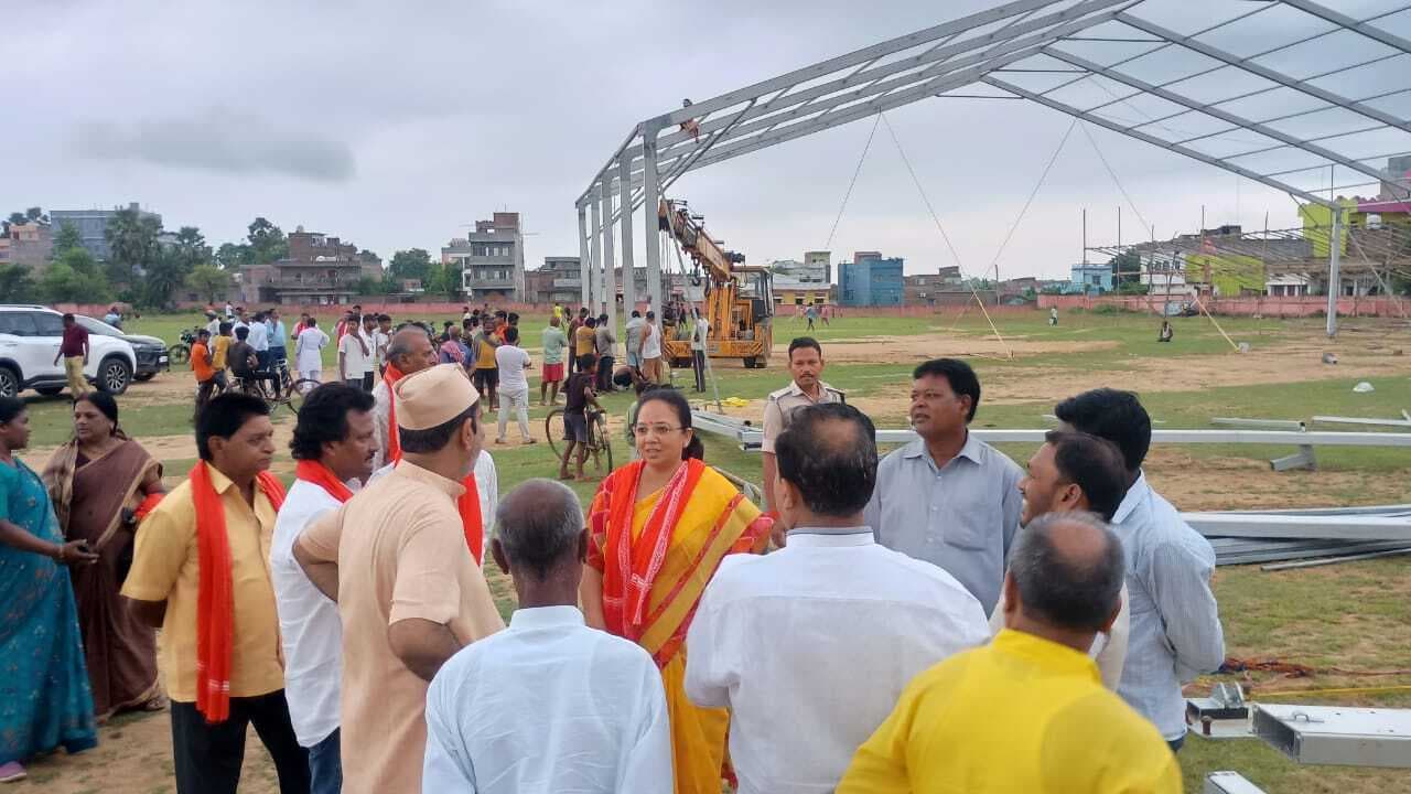 एनडीए कार्यकर्ता सम्मेलन की तैयारी का विधायक ने लिया जायजा