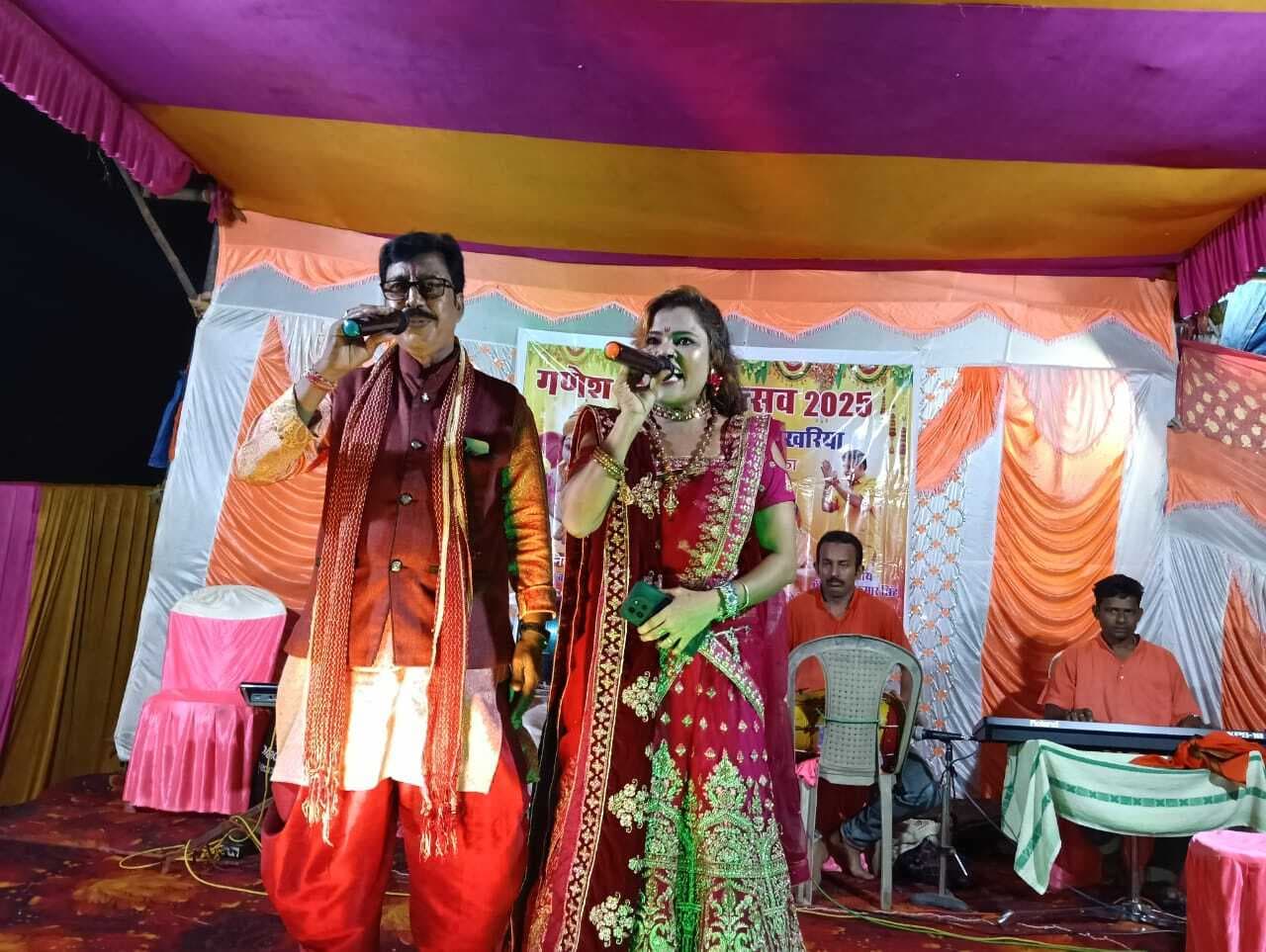 कोलियरी क्षेत्र में गणेश उत्सव पर भजन संध्या का आयोजन, कलाकारों की प्रस्तुति पर झुमे श्रद्धालु