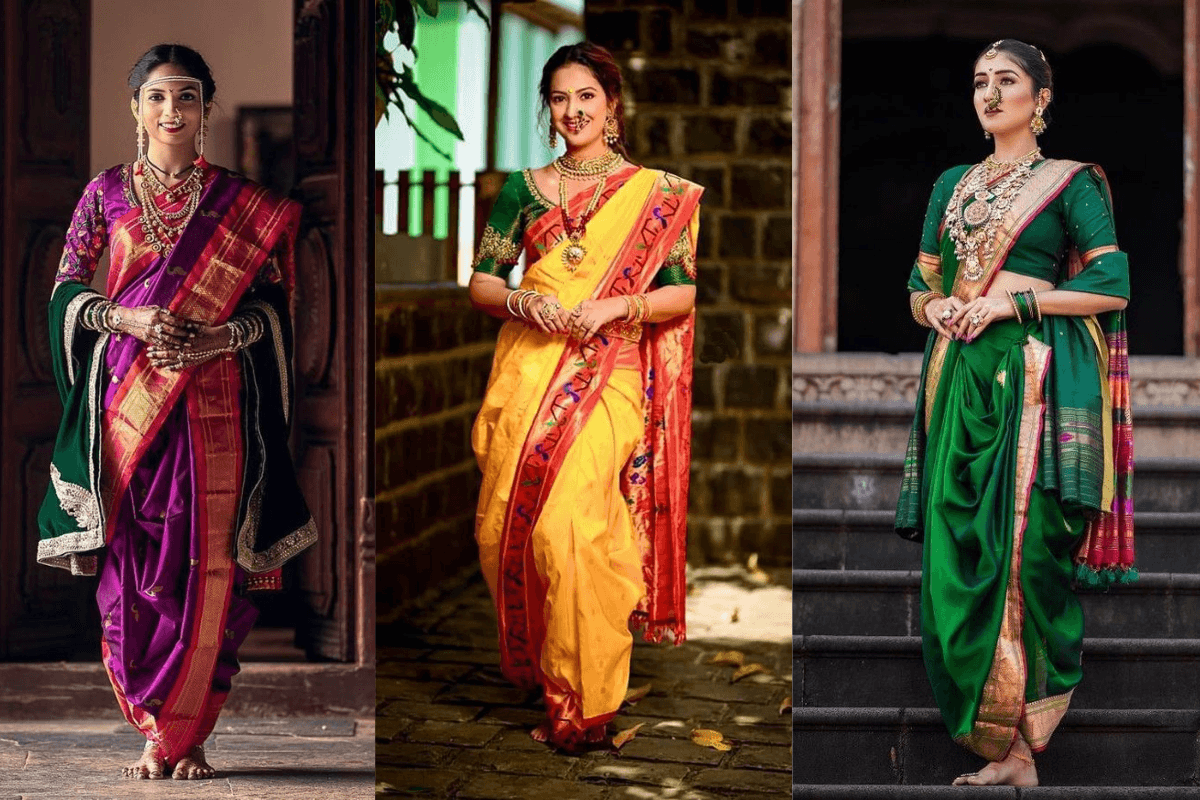 Ganesh Puja 2025 Nauvari Saree Look Ganesh Puja 2025 Nauvari Saree Look