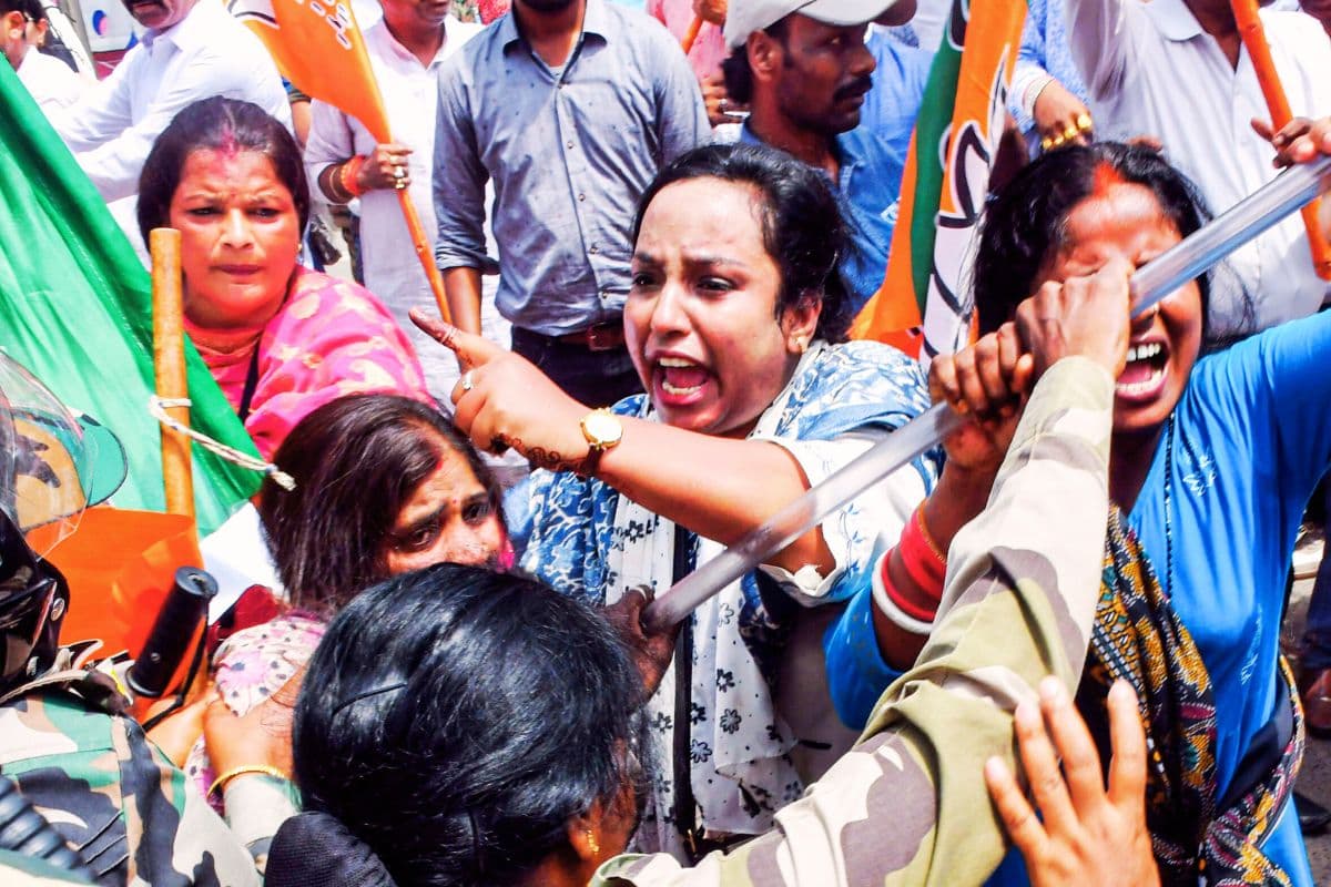 BJP Mahila Morcha Protest in Ranchi