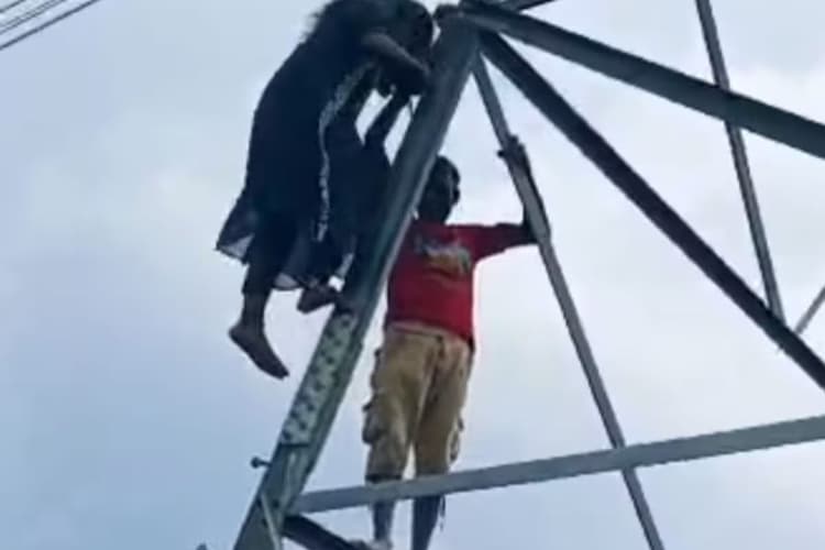 गांववालों….गांववालों! दरभंगा की लड़की बनी शोले की वीरू, प्रेमी के लिए चढ़ी बिजली के टावर पर