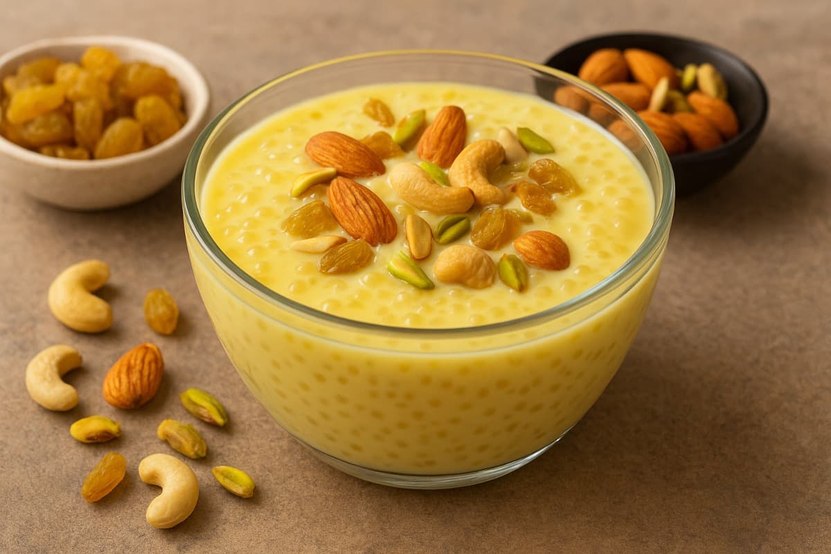 Dry Fruit Sabudana Custard Dry Fruit Sabudana Custard
