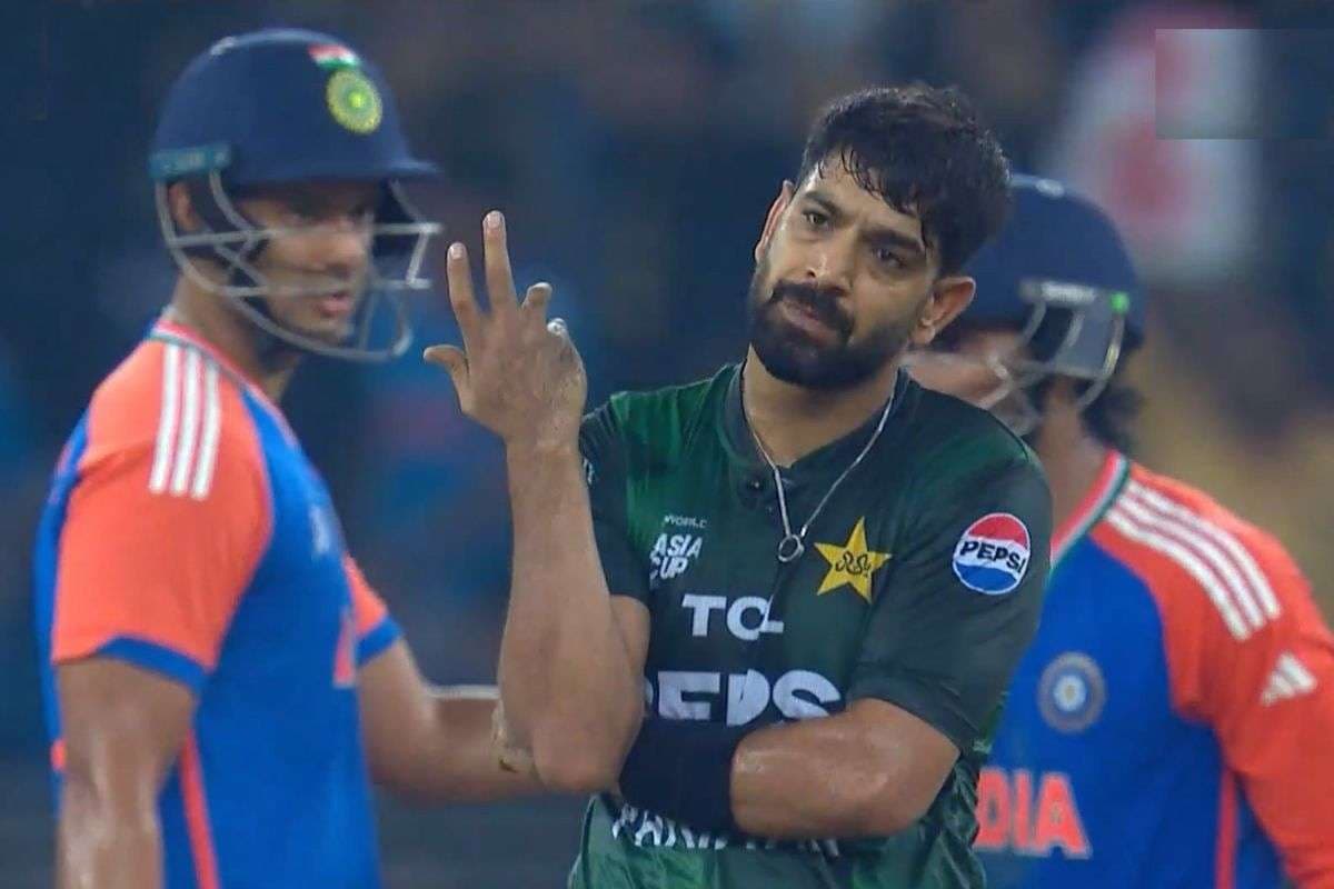 Haris Rauf during IND vs PAK Asia Cup 2025 Final
