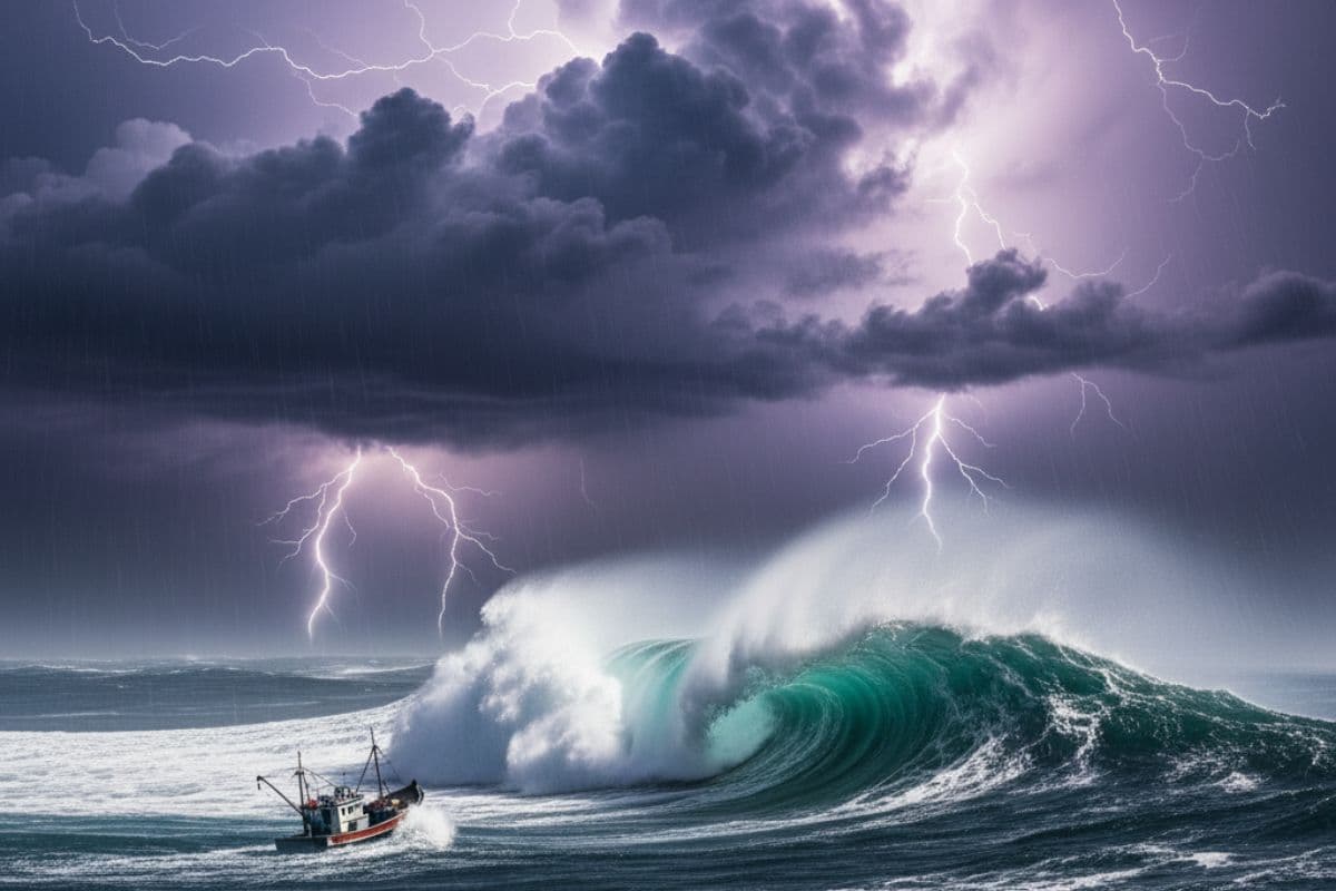 Met Office Yellow Warning UK Storm / Ai Generated Image