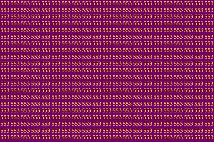 Optical Illusion: 553 की भीड़ में छिपा है '558', क्या आप 10 सेकंड के अंदर ढूंढ पाएंगे?