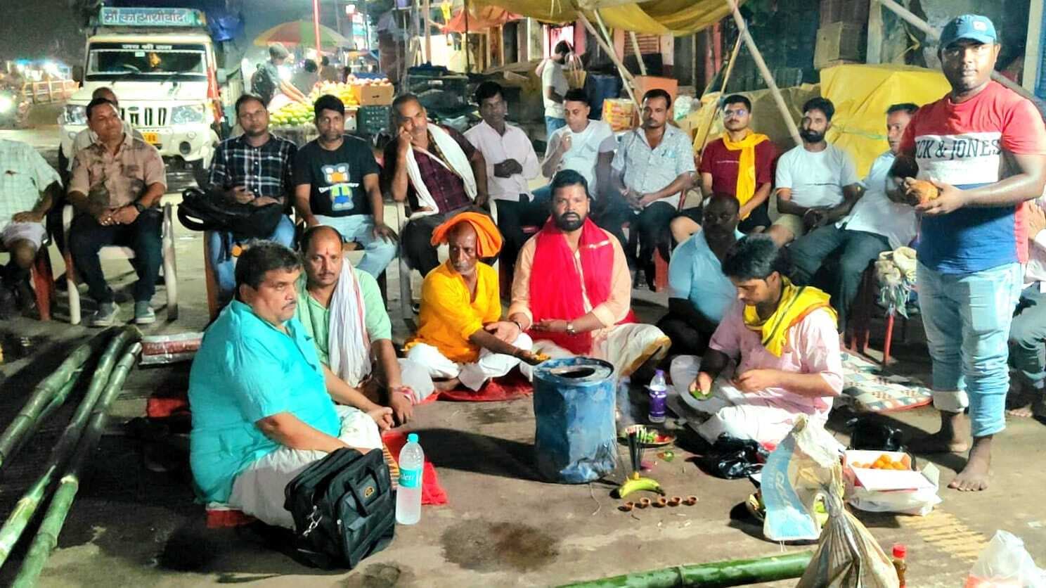 सर्व एकता संघ ने पंडाल निर्माण को किया भूमि पूजन