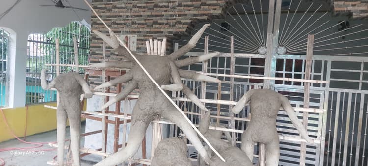 कोलासी सार्वजनिक दुर्गा मंदिर में विजयादशमी पर्व की तैयारी शुरू