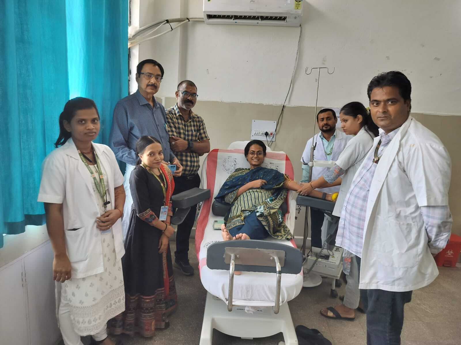 सदर अस्पताल में भाजपा की ओर से रक्तदान शिविर का आयोजन