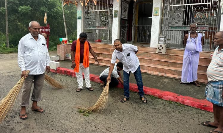 सेवा पखवारा को ले भाजपा ने चलाया स्वच्छता अभियान