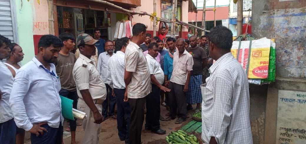 करमाटांड़ बाजार में 44 दुकान अतिक्रमण की जद में, भेजा जायेगा नोटिस