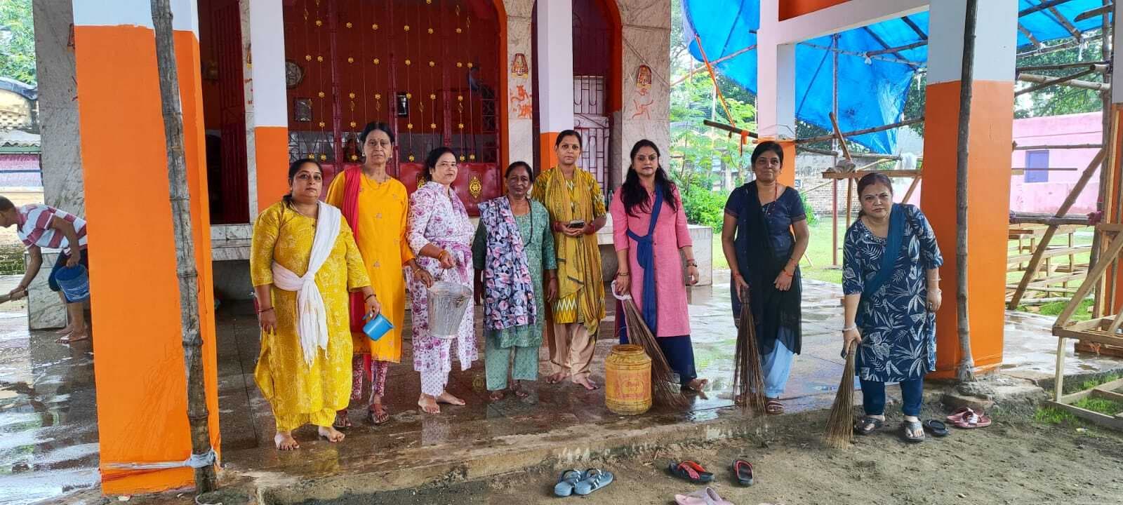 बीजेपी ने झाड़ू लगाकर दिया स्वच्छता का संदेश