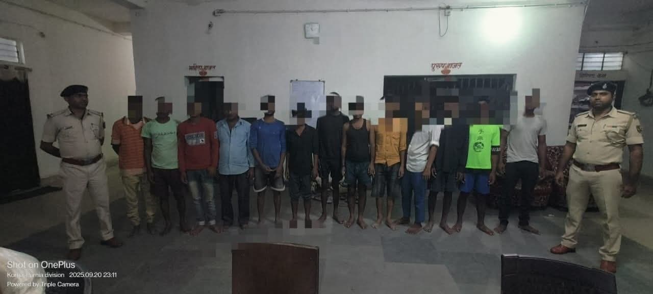 पुलिस ने अभियान चलाकर 13 शराबियों को किया गिरफ्तार