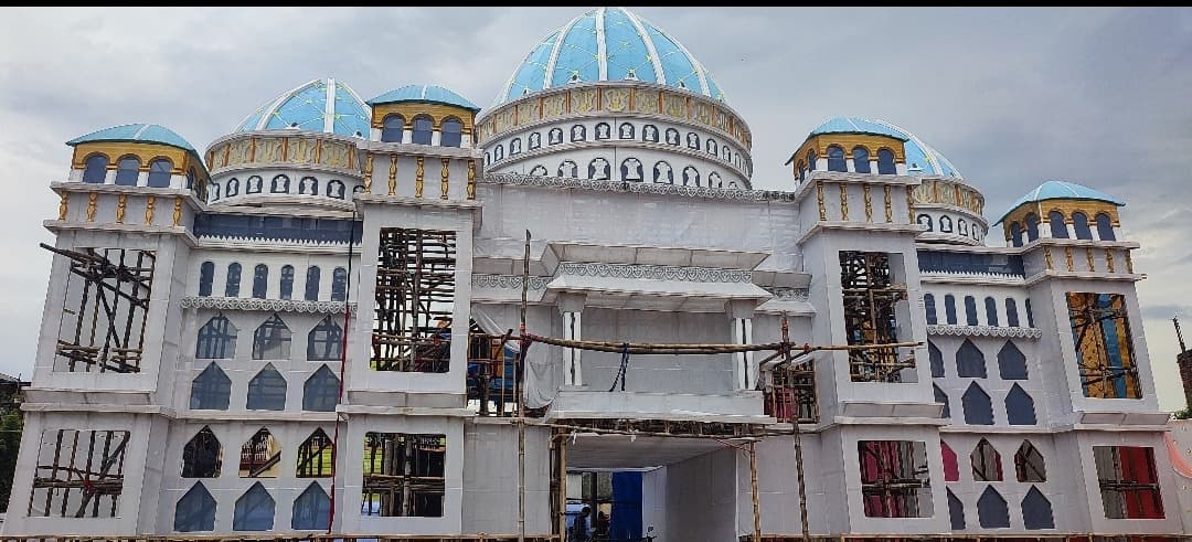 सिल्ली में दुर्गा पंडालों का निर्माण कार्य अंतिम चरण में