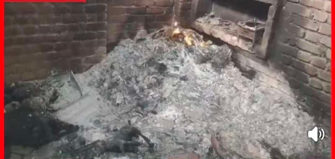 दिव्यांग के घर में आग, 12 बकरियां जलकर राख