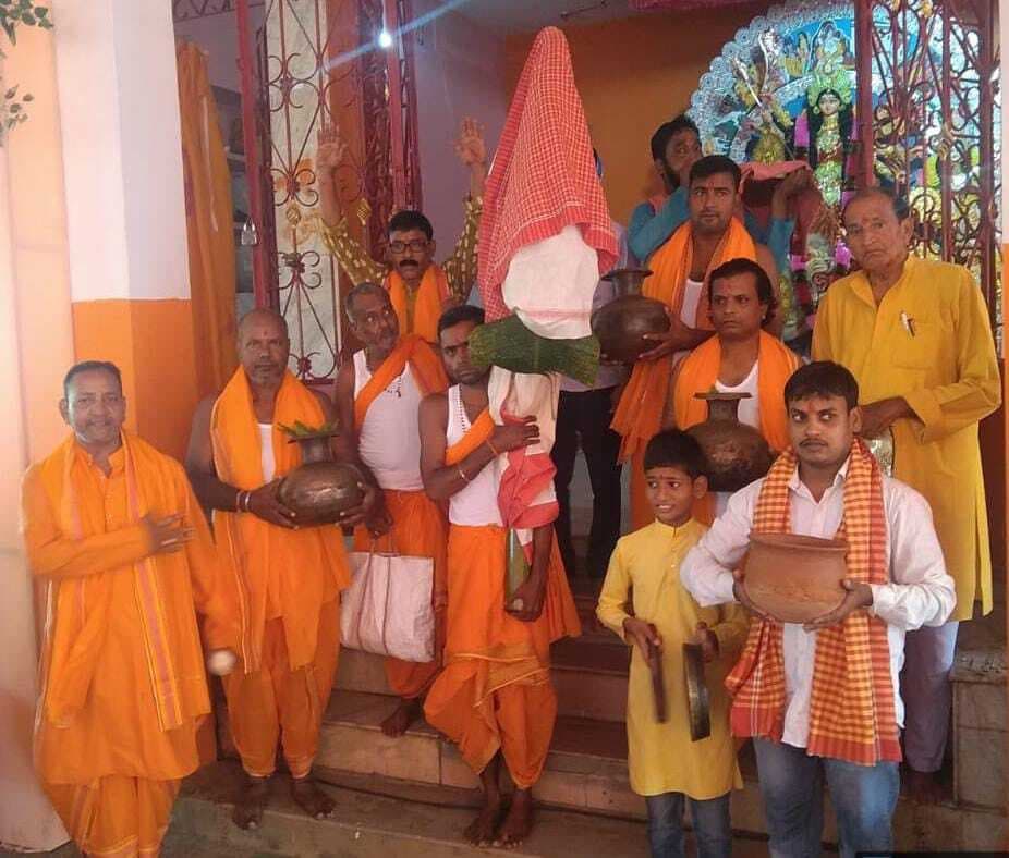 बेलभरनी पूजन कर मां को दिया गया आमंत्रण