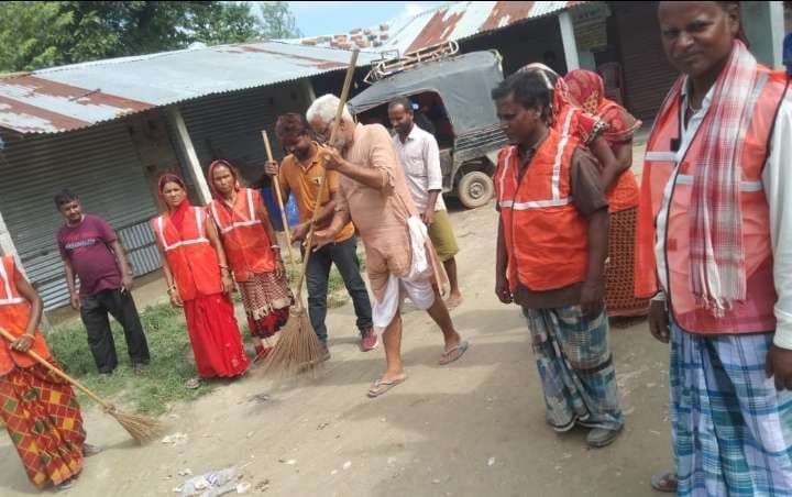 विष्णुपूर पंचायत में चलाया गया स्वच्छता ही सेवा अभियान