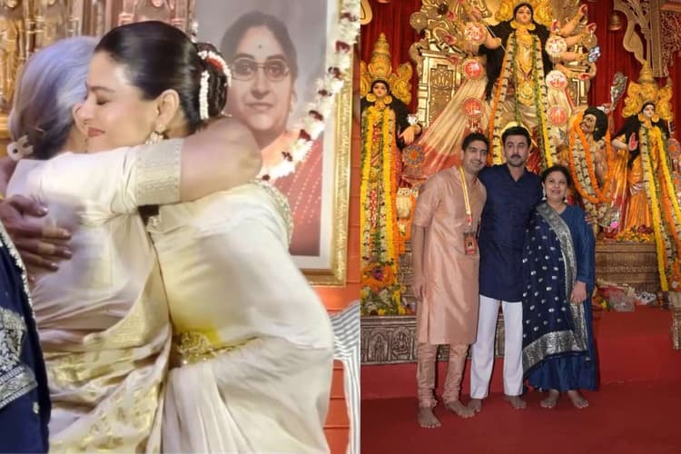 Video: दुर्गा पूजा पंडाल में बॉलीवुड सेलेब्स का मेला, काजोल से कुछ यूं मिली जया बच्चन, रणबीर कपूर के डैशिंग लुक ने खींचा ध्यान