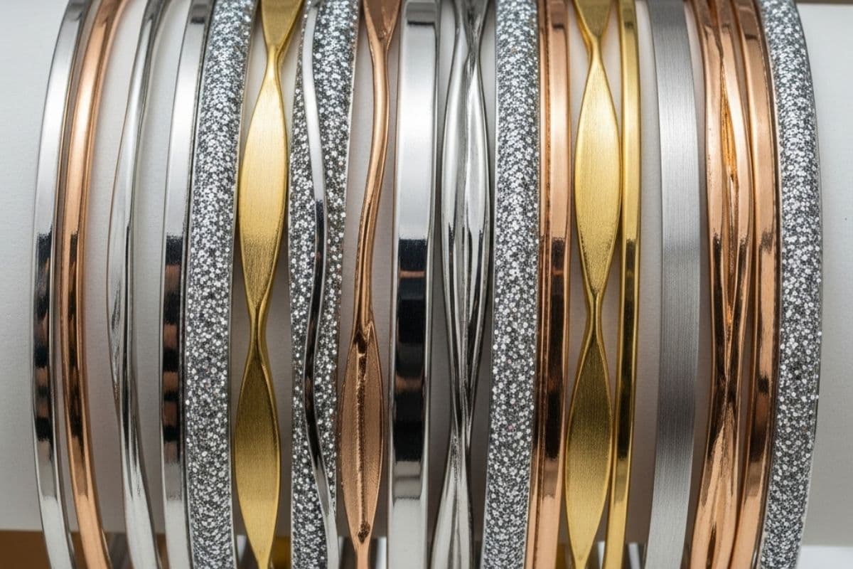 metallic bangle design