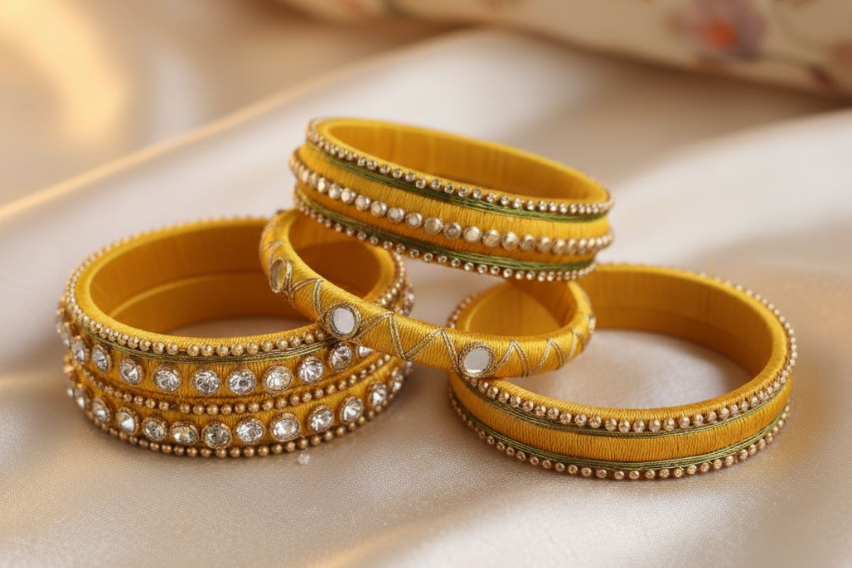 silk thread bangle design